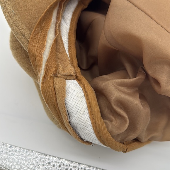 Vintage 70’s Lined Tan Wool Paperboy Newsboy Hat 22” - Picture 9 of 9